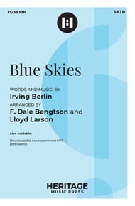 Blue Skies SATB choral sheet music cover Thumbnail